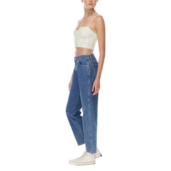 Sunday Best Aritzia Bonnie Bustier White Floral & Butter Yellow Sz L - Picture 5 of 14